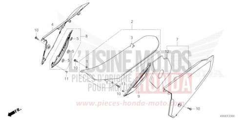 SEAT/SIDE COVER CRF250RN de 2022